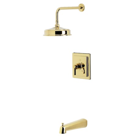 Kingston Brass Single-Handle Pressure Balanced Tub and Shower Faucet, Polished Brass KB5892NDL