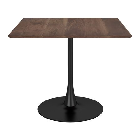 Homeroots 35" Square Steel Pedestal Base Dining Table 386248