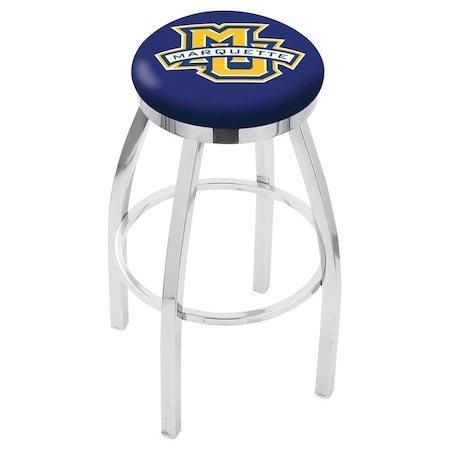 Holland Bar Stool Co 30" Chrome Marquette Swivel Bar Stool, Accent Ring L8C2C30Mrqtte