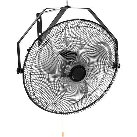 Edendirect 20 Inch Metal Wall Mount Fan, 3-Speed Fan with 3400 CFM, Vertical & Horizontal Adjustable Tilt ZRZHUMI-AC-DSV31BG-20BK