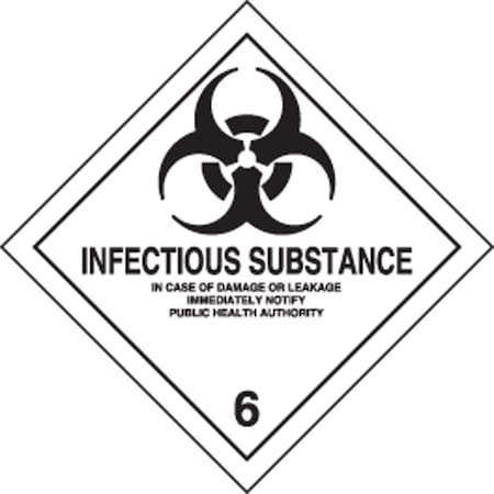 Accuform DOT SHIPPING LABELS HAZARD CLASS 6 MSL608EV5