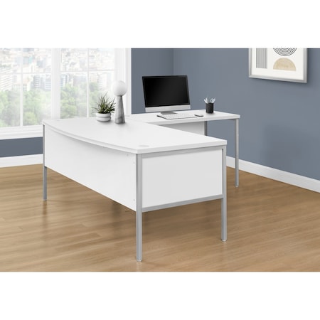 Monarch Specialties Computer Desk, 35.5 in D X 30 in W X Particle Board, Hollow-Core, Laminate, Mdf, Metal, Plastic, White I 7725