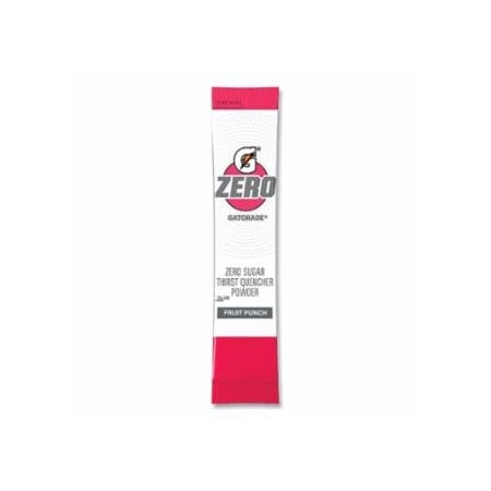 Gatorade G Zero Powder Stick, 0.10 oz Volume, 16.9 oz Yield, Fruit Punch, 120PK 308-04713