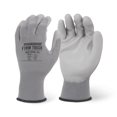 Firm Touch Grey PU Coated Gloves, Comfort, Dexterity 2XL, 12PK 5013G 2XL