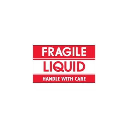Bubblefast 3 x 5'' - ''Fragile - Liquid - Handle With Care'' Labels BFDL1300