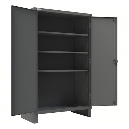 Durham Mfg Storage Cabinet, 78 in H, 48 1/4 in W, 24 1/4 in D, Swing, Padlockeable, 3 Shelves 3703-3S-95