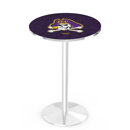 Holland Bar Stool Co 36" Chrome East Carolina Pub Table, 36" dia. Top L214C3636Ecarol
