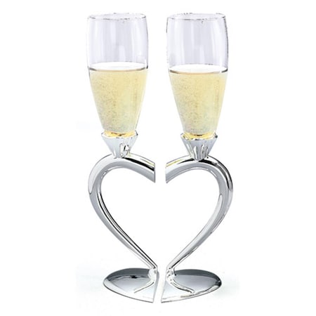 Surprise Split Heart Base Toasting Flutes SU21943