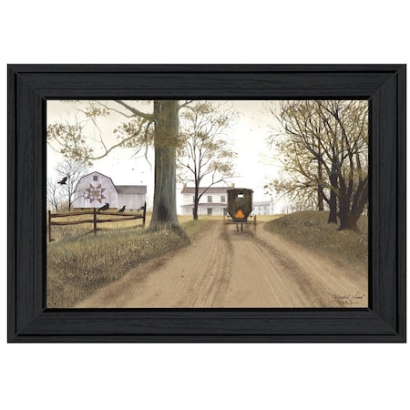 Homeroots Headin Home 2 Black Framed Print Wall Art 406406