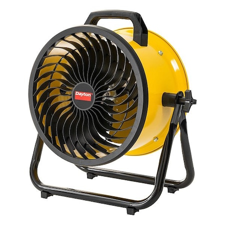 Dayton CirculatingFan, 10inDia, Yellow, Plug-In 855EA0