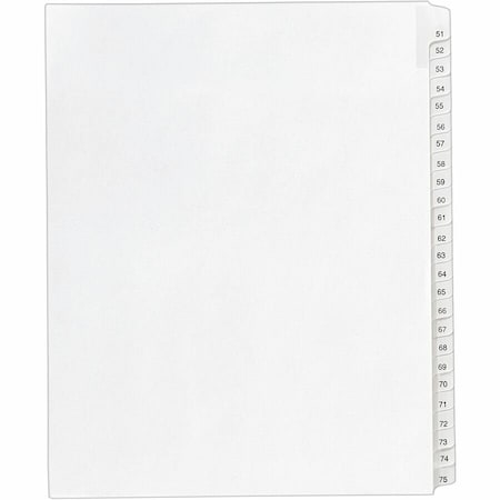 Avery Dividers, Index, Sdtab, 51-75 25PK AVE01703