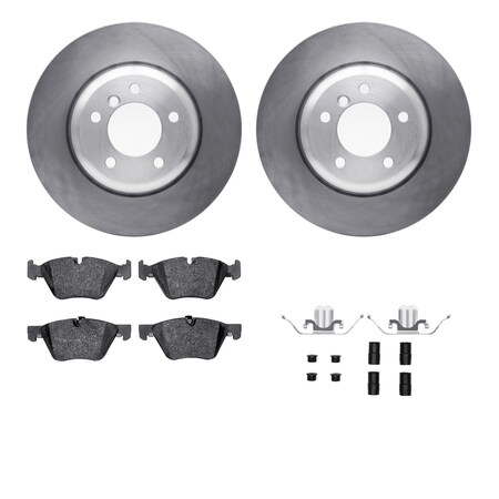 Dynamic Friction Co DFC Rotors with EURO 5000 Ceramic Brake Pads includes Hardware 6612-31334