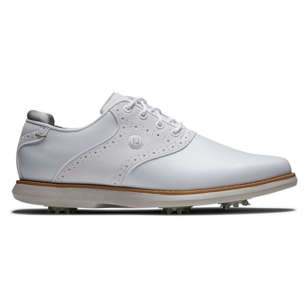 Footjoy Traditions Women's Spiked Golf Shoes - White/White/Grey/7 Medium FTJ97901W