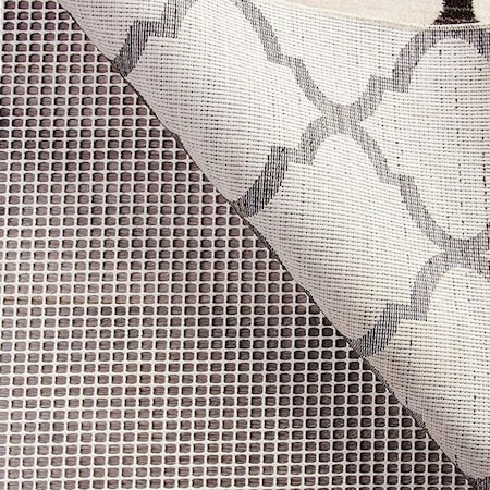 Homeroots 6' x 9' Ivory Striped Weave Non Slip Rug Pad 392332