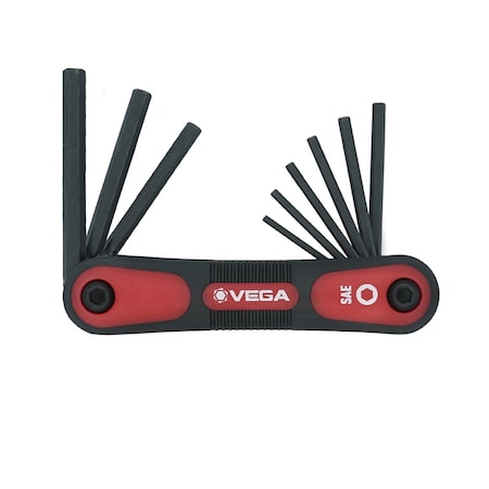 Vega Folding Hex Key Set - SAE - 9pc FLKH9S