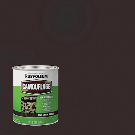 Rust-Oleum 1 Qt. Camouflage Brush Paint Earth Brown 379559