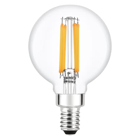 Ledvance/ Sylvania LED Natural TruWave G16.5, 5.5W, Dimmable, 90CRI, 500 Lumen, 2700K, 15000 Life, Candelabra, Clear LED5.5G16.5CDIM927CL13YTL