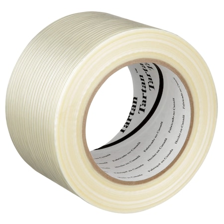 Tartan Filament Tape, Polypropylene, Clear, PK12 8934