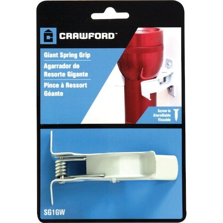 Crawford Spring Grip Clip, Giant, Steel, White SG1GW