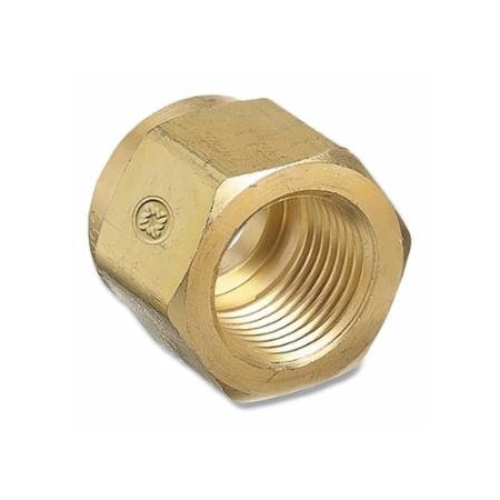 Western Enterprises Regulator Inlet Nuts, Carbon Dioxide (CO2), Brass, CGA-320, Hand-Tight 312-6-CO-2