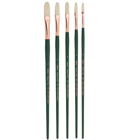 Silver Brush Grand Prix Extra Long Filbert Brushes, 5-Piece Set GP-1062