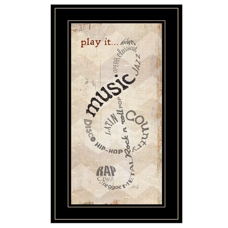 Homeroots Play It 2 Black Framed Print Wall Art 405188