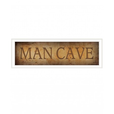Homeroots Man Cave 3 White Framed Print Wall Art 415979