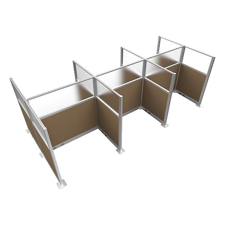 Versare Cubicle Kit, Latte, 72 in H HPEK-6P4-S-BRN-FR