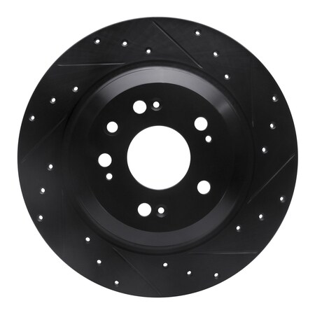 Dynamic Friction Co DFC Brake Rotor - Drilled and Slotted - Black 633-58023R