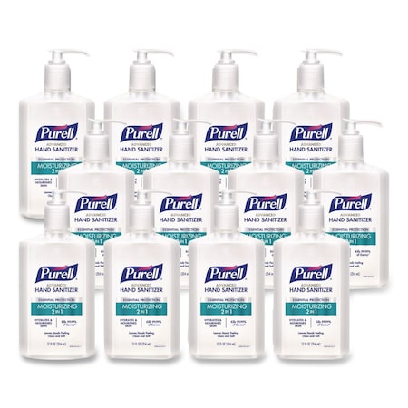 Purell Two-in-One Moisturizing Advanced Hand Sanitizer Gel, 12 oz Pump Bottle, Clean Scent, 12PK 3698-12 CT