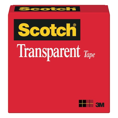 3M Tape, Scotch(r), Transparent, 19mm x 65.8m 600