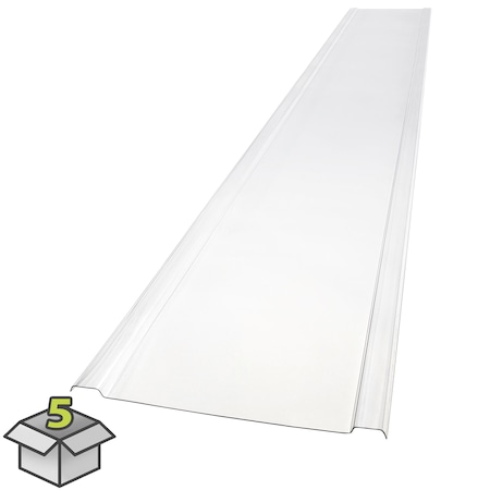 Ez Glaze 26.9 In. X 16 Ft. X .118 Corrugated Polycarbonate Roof Panel In Clear, 5PK 199579