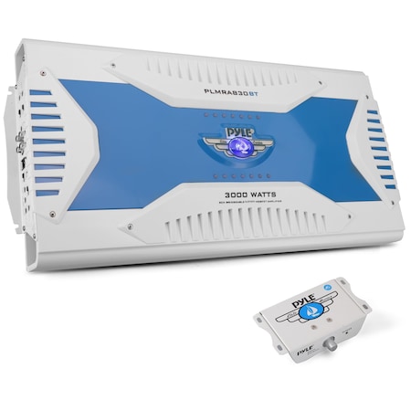 Pyle Pyle 3000W Hydra Marine 8-Channel Bluetooth Amplifier - Bridgeable Tri-Mode, Waterproof, MOSFET PLMRA830BT