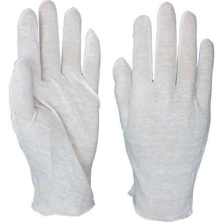 Safety Zone Cotton Inspector Gloves - White, Mens - 12 Pairs GILW-MN-1P