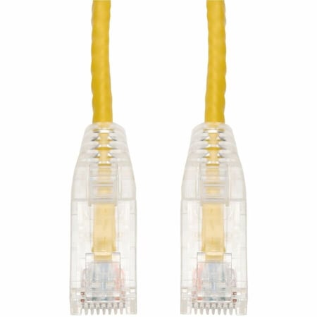 Add-On 7FT RJ-45 MALE TO RJ-45 MALE CAT6A STRAIGHT BOOTED, SNAGLESS YELLOW SL ADD-7FSLCAT6A-YW
