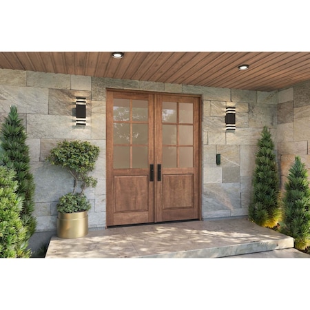 Doornmore G5006, 66.5" x 98" ( 2x32" Door) Left Hand, Mahogany SDL 6 Lite, 1/2 Lite Exterior Door G5006-SW-3296_2_LI
