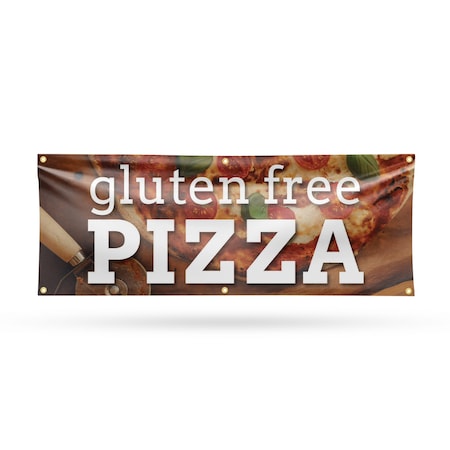 Signmission Gluten Free Pizza, 24 Inch x 72 Inch, Vinyl Banner B-72-30673