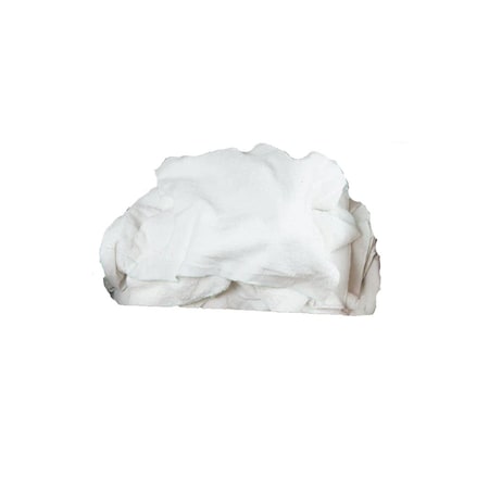 Bsl Recycled White Terry Towel Rags Mixed Sizes - 10 lb. 3819-10L