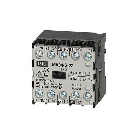 Imo Automation Micro Contactor 4 Pole Relay, 4P NO, 3A AC15,  MA04-S-4024AC