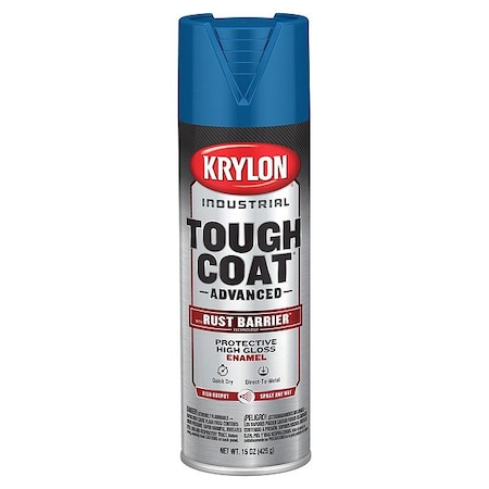 Krylon Industrial Spray Paint, Deep Blue, Gloss, Solvent, 15 oz K00259008
