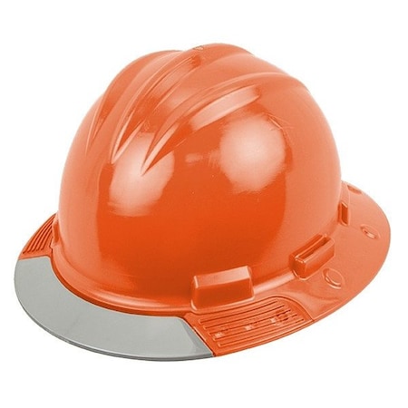 Bullard HardHat, FrontBrim, AboveView, FluorOrg AVHORG