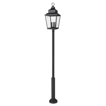 Z-Lite Raphael Sand Black 5 Light Outdoor Post Mount Fixture 5029PHXXLR-5010P-BK