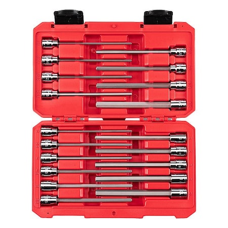 Tekton Socket Set, Steel, 10 3/4 in L SHB91315