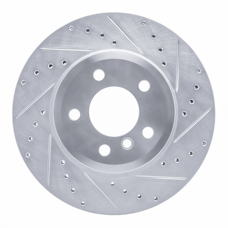 Dynamic Friction Co DFC Brake Rotor - Drilled and Slotted - Silver 631-31139R