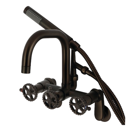Kingston Brass Wall Mount Clawfoot Tub Faucet, Oil Rubbed Bronze AE8455CG