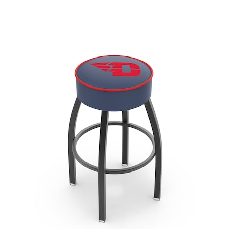 Holland Bar Stool Co 25" University of Dayton Cushion Seat, Blk Wrnkl Base Swivel Bar Stool L8B125DytnUn
