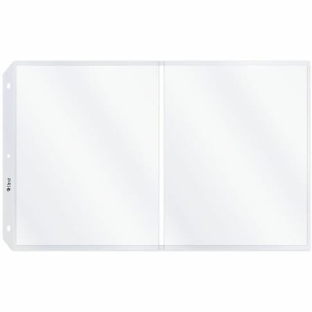 C-Line Products Panoramic Fold-Out Poly Sheet Protector, Center Loading, Clear, 11 x 8 1/2, 25/BX 62237