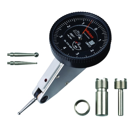 Mitutoyo Dial Tst Ind, .0001 In, .16 In, 15mm, BS, T 513-443-16A