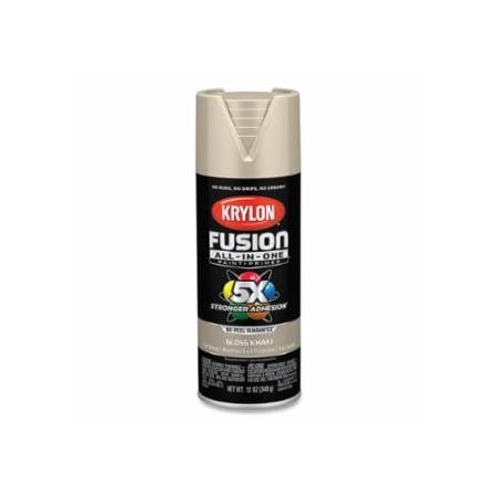 Krylon Industrial Fusion All-in-One, Paints + Primers, 12 oz, Aerosol Can, Gloss Khaki, 6PK 425-K02713007