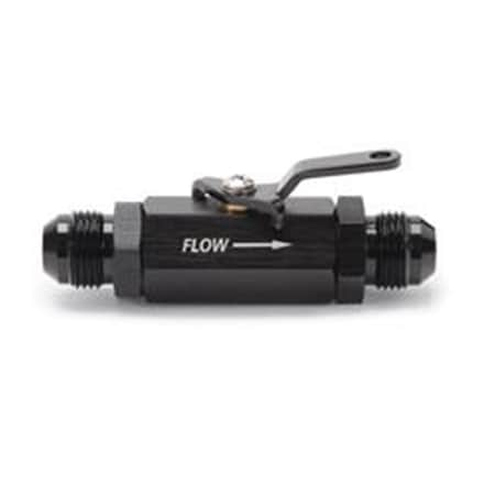 Russell 8AN Male Shutoff Valve, Black RUS650643